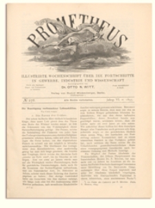 Prometheus : Illustrirte Wochenschrift über die Fortschritte in Gewerbe, Industrie und Wissenschaft. 6. Jahrgang, 1895, Nr 278