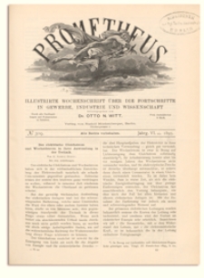 Prometheus : Illustrirte Wochenschrift über die Fortschritte in Gewerbe, Industrie und Wissenschaft. 6. Jahrgang, 1895, Nr 309