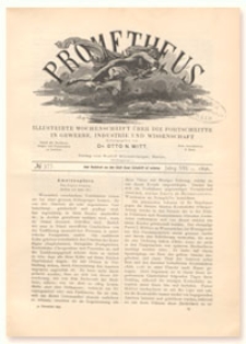 Prometheus : Illustrirte Wochenschrift über die Fortschritte in Gewerbe, Industrie und Wissenschaft. 8. Jahrgang, 1896, Nr 377