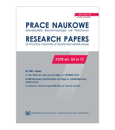 Spis treści [Prace Naukowe Uniwersytetu Ekonomicznego we Wrocławiu = Research Papers of Wrocław University of Economics; 2020; vol. 64, nr 12]