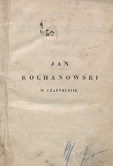 Jan Kochanowski w Czarnolesie : obrazy z końca szesnastego wieku. Tom pierwszy