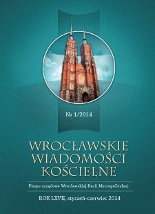 Wrocławskie Wiadomości Kościelne. R. 67 (2014), nr 1