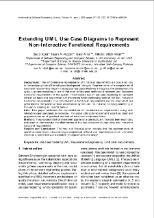 Extending UML Use Case Diagrams to Represent Non-Interactive Functional Requirements