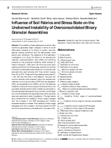 Influence of Soil Fabrics and Stress State on the Undrained Instability of Overconsolidated Binary Granular Assemblies