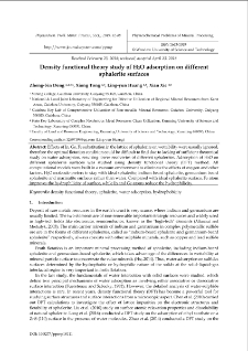 Density functional theory study of H2O adsorption on different sphalerite surfaces