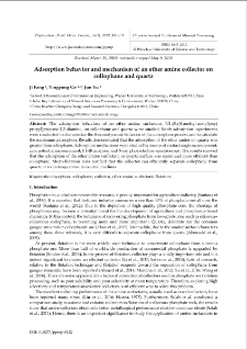 Adsorption behavior and mechanism of an ether amine collector on collophane and quartz