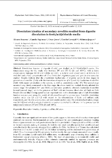 Dissolution kinetics of secondary covellite resulted from digenite dissolution in ferric/acid/chloride media