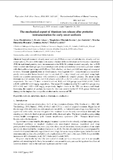 The mechanical aspect of titanium ion release after posterior instrumentation for early onset scoliosis