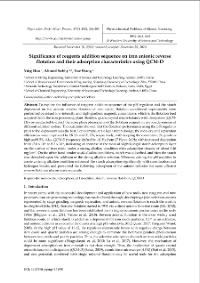 Significance of reagents addition sequence on iron anionic reverse flotation and their adsorption characteristics using QCM-D