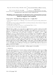Modeling and optimization of activated carbon carbonization process based on support vector machine