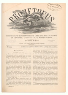 Prometheus : Illustrirte Wochenschrift über die Fortschritte in Gewerbe, Industrie und Wissenschaft. 12. Jahrgang, 1901, Nr 594