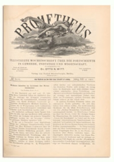 Prometheus : Illustrirte Wochenschrift über die Fortschritte in Gewerbe, Industrie und Wissenschaft. 12. Jahrgang, 1901, Nr 600
