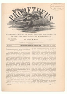 Prometheus : Illustrirte Wochenschrift über die Fortschritte in Gewerbe, Industrie und Wissenschaft. 12. Jahrgang, 1901, Nr 616