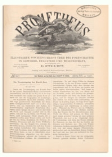 Prometheus : Illustrirte Wochenschrift über die Fortschritte in Gewerbe, Industrie und Wissenschaft. 12. Jahrgang, 1901, Nr 617