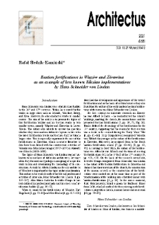 Bastion fortifications in Wiązów and Żórawina as an example of less known Silesian implementations by Hans Schneider von Lindau