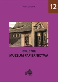 Wstęp [Rocznik Muzeum Papiernictwa, tom XII]