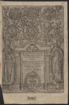 Tractatuum Theologicorum [...] Authore A.R.D. Adamo Opatovio, [...] P. 1-2