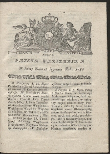 Gazeta Warszawska. R.1786 Nr 8