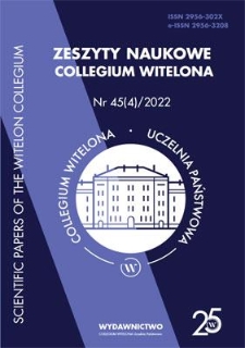 Zasady zamieszczania artykułów w Zeszytach Naukowych Collegium Witelona [Zeszyty Naukowe Collegium Witelona, nr 45(4)/2022]