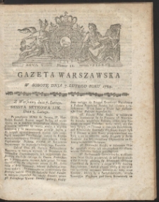 Gazeta Warszawska. R.1789 Nr 11