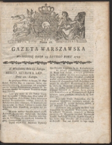 Gazeta Warszawska. R.1789 Nr 16