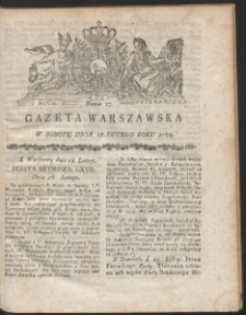 Gazeta Warszawska. R.1789 Nr 17