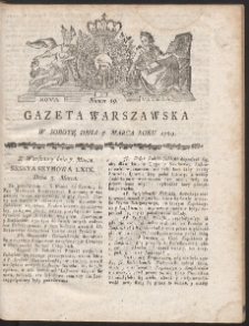 Gazeta Warszawska. R.1789 Nr 19