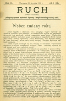 Ruch : dwutygodnik, poświęcony sprawom wychowania fizycznego i w ogóle normalnego rozwoju ciała, 1907.01.11 R. 2 nr 1 (19)