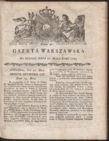 Gazeta Warszawska. R.1789 Nr 40