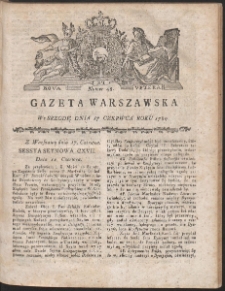 Gazeta Warszawska. R.1789 Nr 48