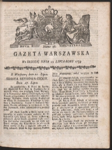 Gazeta Warszawska. R.1789 Nr 58