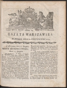 Gazeta Warszawska. R.1789 Nr 64