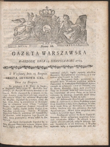 Gazeta Warszawska. R.1789 Nr 66