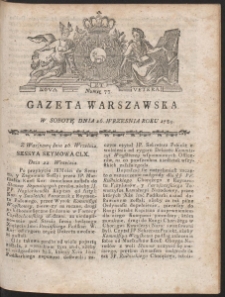 Gazeta Warszawska. R.1789 Nr 77
