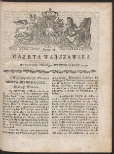 Gazeta Warszawska. R.1789 Nr 78