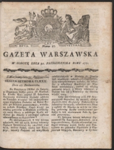 Gazeta Warszawska. R.1789 Nr 87