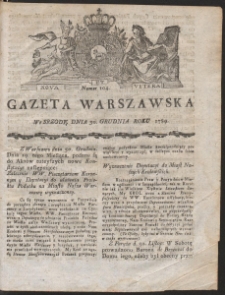 Gazeta Warszawska. R.1789 Nr 104