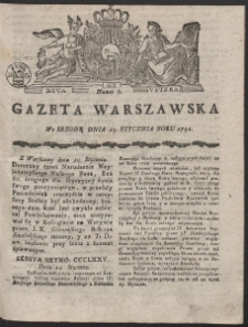 Gazeta Warszawska. R.1791 Nr 6