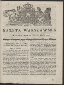 Gazeta Warszawska. R.1791 Nr 13