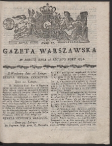 Gazeta Warszawska. R.1791 Nr 17