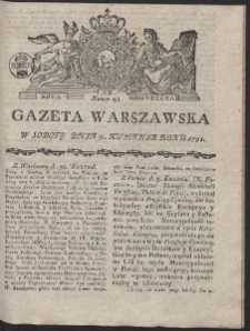 Gazeta Warszawska. R.1791 Nr 35