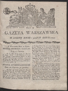 Gazeta Warszawska. R.1791 Nr 53