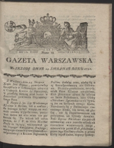 Gazeta Warszawska. R.1791 Nr 68