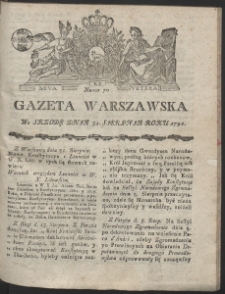 Gazeta Warszawska. R.1791 Nr 70