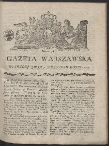 Gazeta Warszawska. R.1791 Nr 72