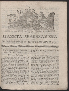 Gazeta Warszawska. R.1791 Nr 96