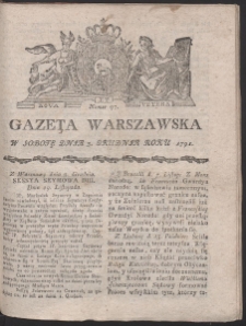 Gazeta Warszawska. R.1791 Nr 97