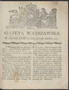 Gazeta Warszawska. R.1792 Nr 3