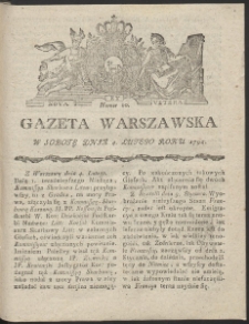 Gazeta Warszawska. R.1792 Nr 10