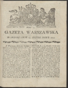 Gazeta Warszawska. R.1792 Nr 13